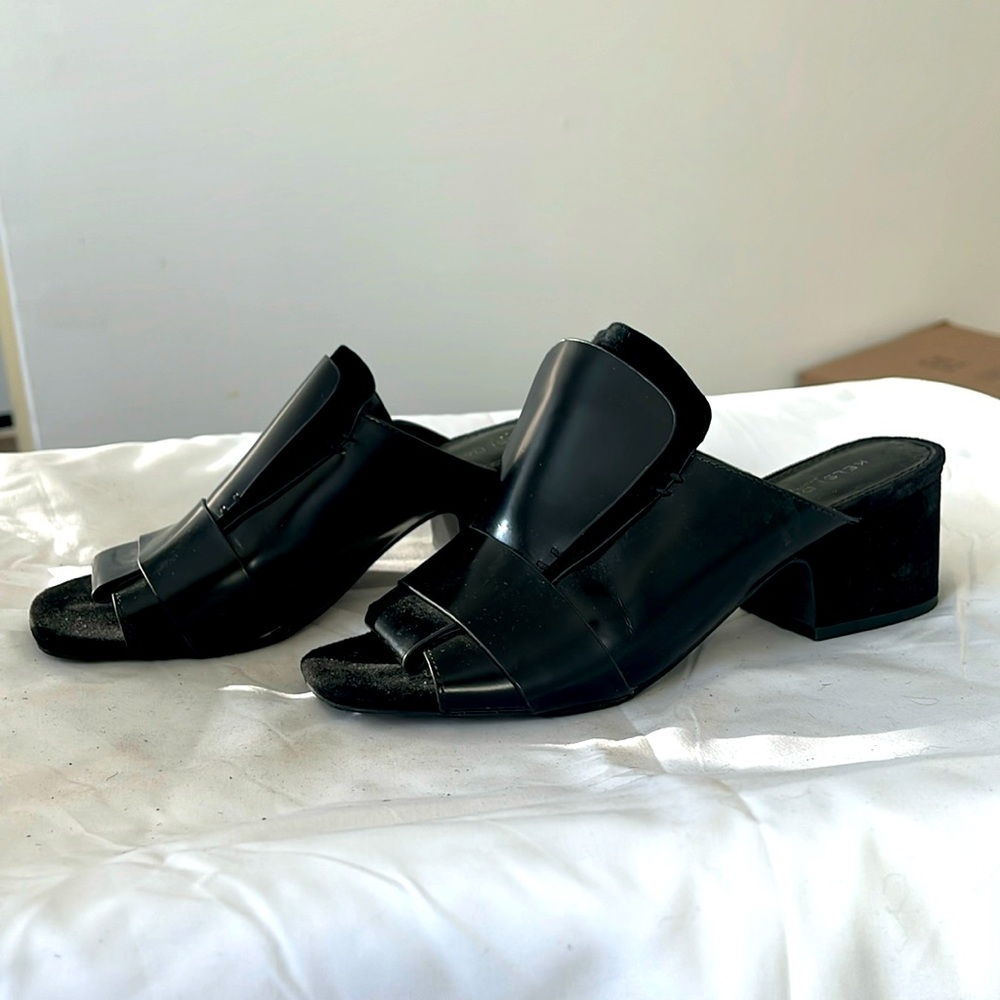 Kelsi Dagger black loafer heels
